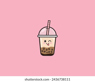 Brown Sugar Bubble Tea Boba Cute Design