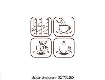 Brown Sugar, Sugar cane, cup of tea, coffee cup.