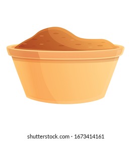 Brown sugar icon. Cartoon of brown sugar vector icon for web design isolated on white background