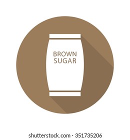 brown sugar packet icon. vector illustration