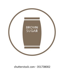brown sugar packet icon. vector illustration