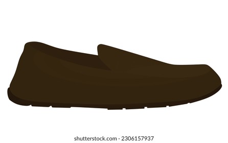 Brown summer loafer. vector illustration