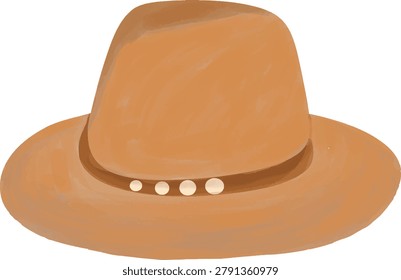 Brown Summer Travel Sun Hat Wide Brim Beach Vacation Outdoor Fashion Accessory Tourism Holiday Sunshade Icon