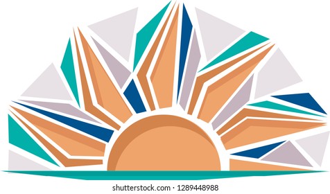 Brown sun mosaic logo 