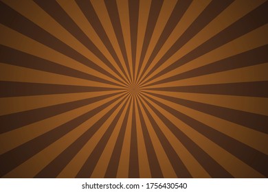 Brown sunburst pattern abstract background. Vector