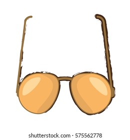 brown sunglasses icon design, vector illustration image