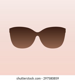 Brown Sunglasses icon, vector illustration 