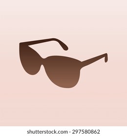 Brown Sunglasses icon, vector illustration 