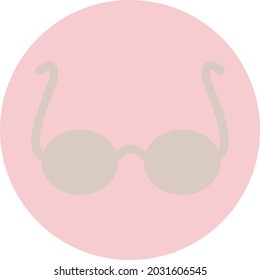 Braune Sonnenbrille, Vektorgrafik, auf weißem Hintergrund.