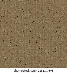 Brown surface sprinkled with speckles and tiny round particles. Wallpaper texture. Spotted background. Seamless pattern.
