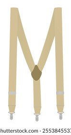 Brown  suspenders on white background. vector illustration