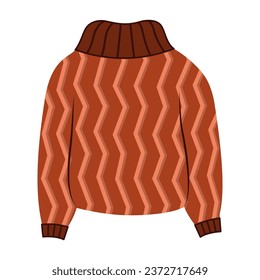Brown sweater on white background