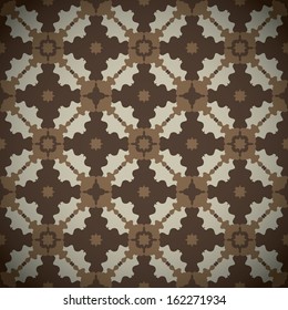 Brown Sweater pattern background. Seamless vector pattern with abstract sweater motif