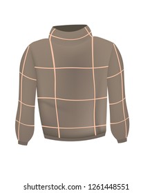Brown sweater. vector illustration