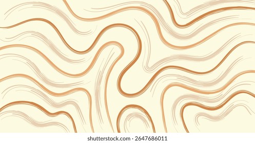 Brown Swirling Paint Brush Strokes Abstract Background Pattern
