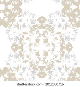 Brown Symmetric Floral seamless pattern design for fashion textiles and graphics