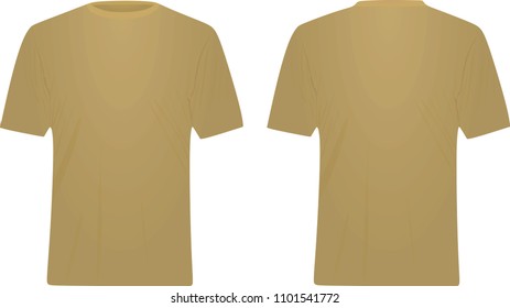 Brown t shirt. vector illustration