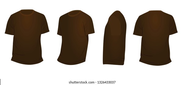 Brown t shirt. vector illustration