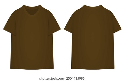 Brown  t shirt. vector illustration