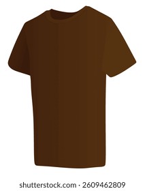 Brown t shirt. vector illustration