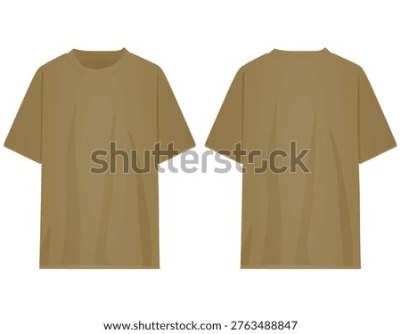 Brown t shirt. vector illustration