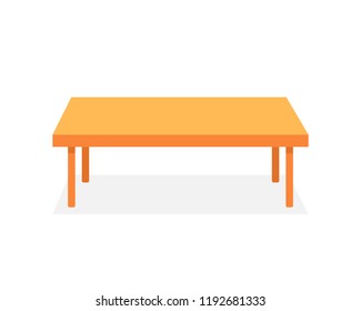 brown table like corporate desk. concept of minimal writing-table for seminar or conference and boardroom element. flat cartoon style trend modern graphic design isolated on white background