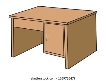 brown table vector illustration,isolated on white background,top view