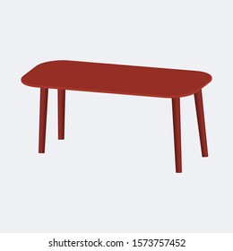 Brown table with white shine. View from above. 