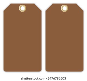 Símbolo de etiqueta marrón, Ilustración vectorial, Aislado sobre fondo blanco.EPS10