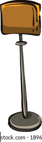 Brown tall lamp, illustration, vector on a white background.