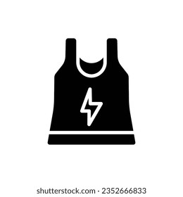 Brown Tank Top Filled Icon Vector Illustration