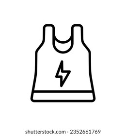 Brown Tank Top Outline Icon Vector Illustration