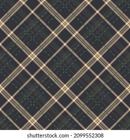 Brown tartan fabric texture with green diagonal dotted line, suitable for blanket, skirt, shirt, tablecloth and other fabric textile design