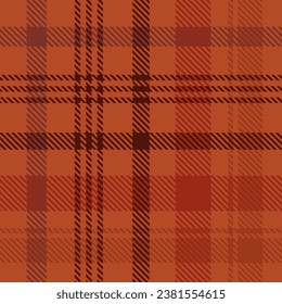 Brown Tartan Seamless Plaid Pattern For Shirt
