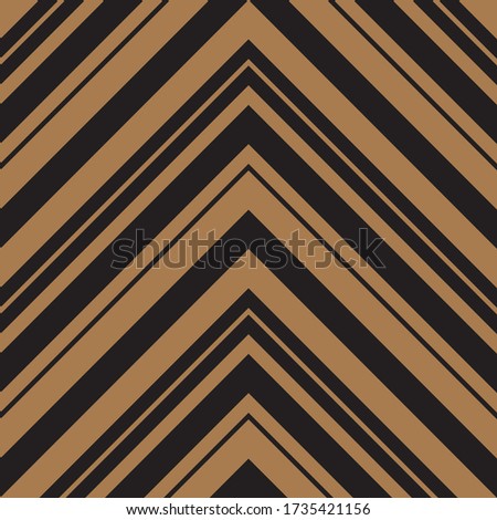 Brown Taupe, black Chevron diagonal striped seamless pattern background suitable for fashion textiles, graphics