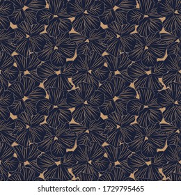 Brown Taupe Floral botanical seamless pattern background suitable for fashion prints, graphics, backgrounds and crafts