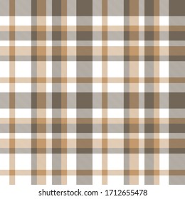 Brown taupe Plaid, tartan seamless pattern suitable for fashion textiles and graphics