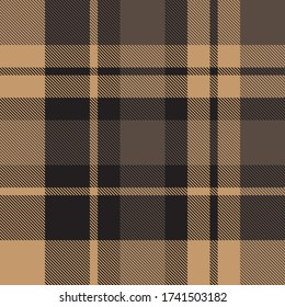 Brown taupe Plaid, tartan seamless pattern suitable for fashion textiles and graphics