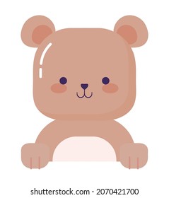 brown teddy bear over white