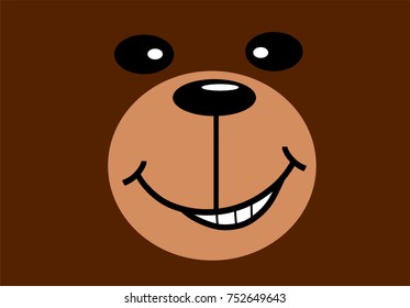 Brown teddy bear vector