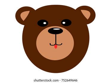 Brown teddy bear vector