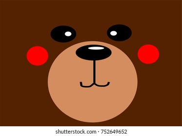 Brown teddy bear vector