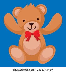 brown teddy bear vector illustration