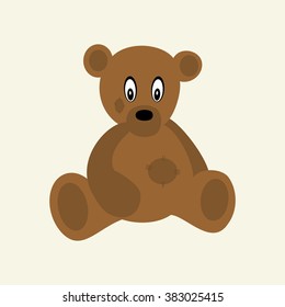 brown Teddy bear,vector illustration