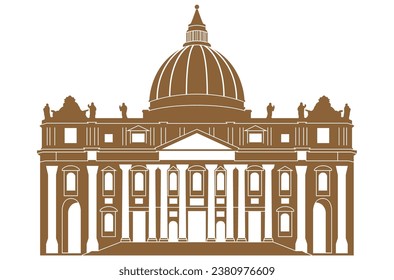 brown temple in italy with a dome