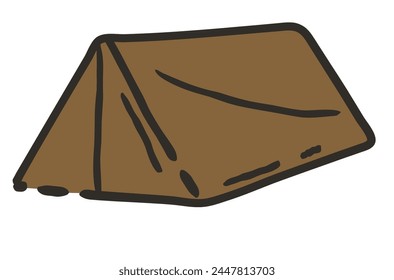 brown tent for camping vector illustration
