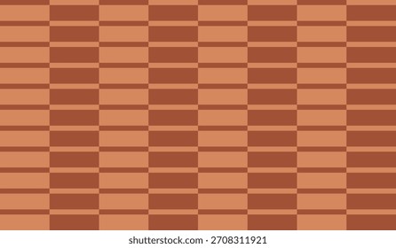 Ladrillos de pared de terracota marrón sin patrón de fondo abstracto papel tapiz textura gráfica Ilustración vectorial 