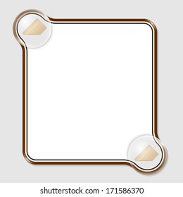brown text box for any text with envelope