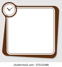Brown text box for your text with watches