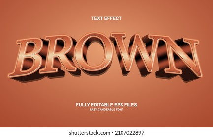 Brown Text Effect Editable Vector